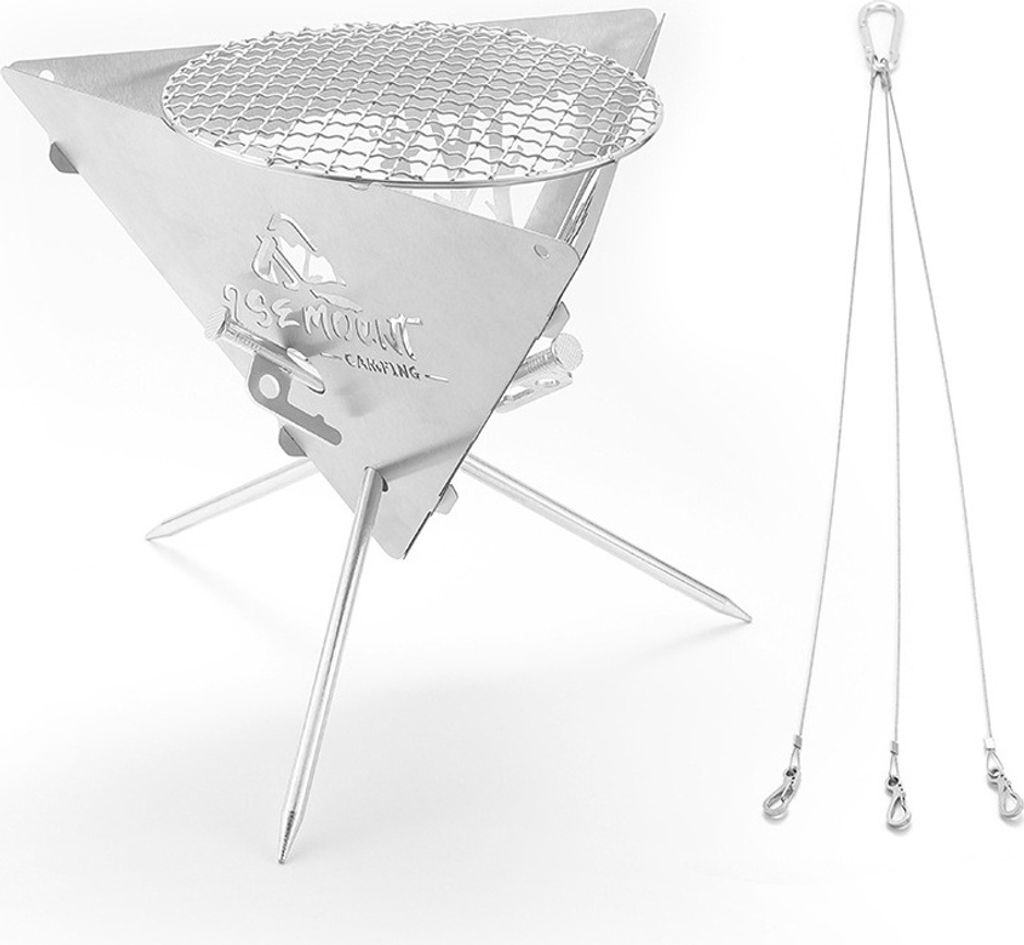 Outdoor-Ofen, Feuertisch, abnehmbarer Holzofen, Dreibein-Grill, hängender tragbarer Ofen