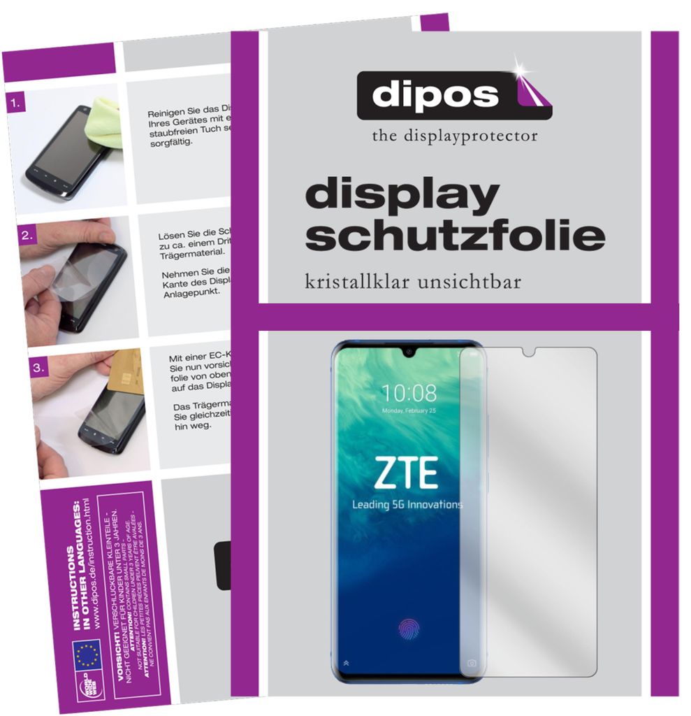 3+3x Schutzfolie für Axon 10 Pro klar Displayschutzfolie Folie Display Schutz