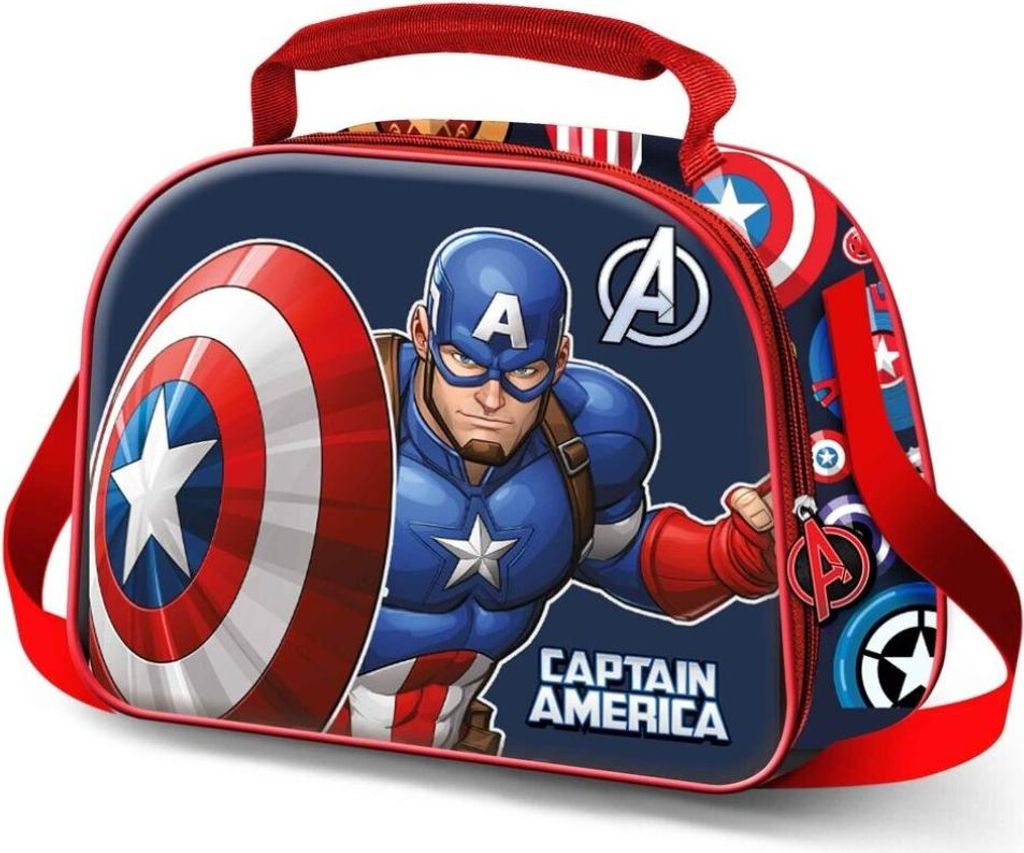 Karactermania - Premium plecak 3D Marvel Captain America Patriot z lunch boxem