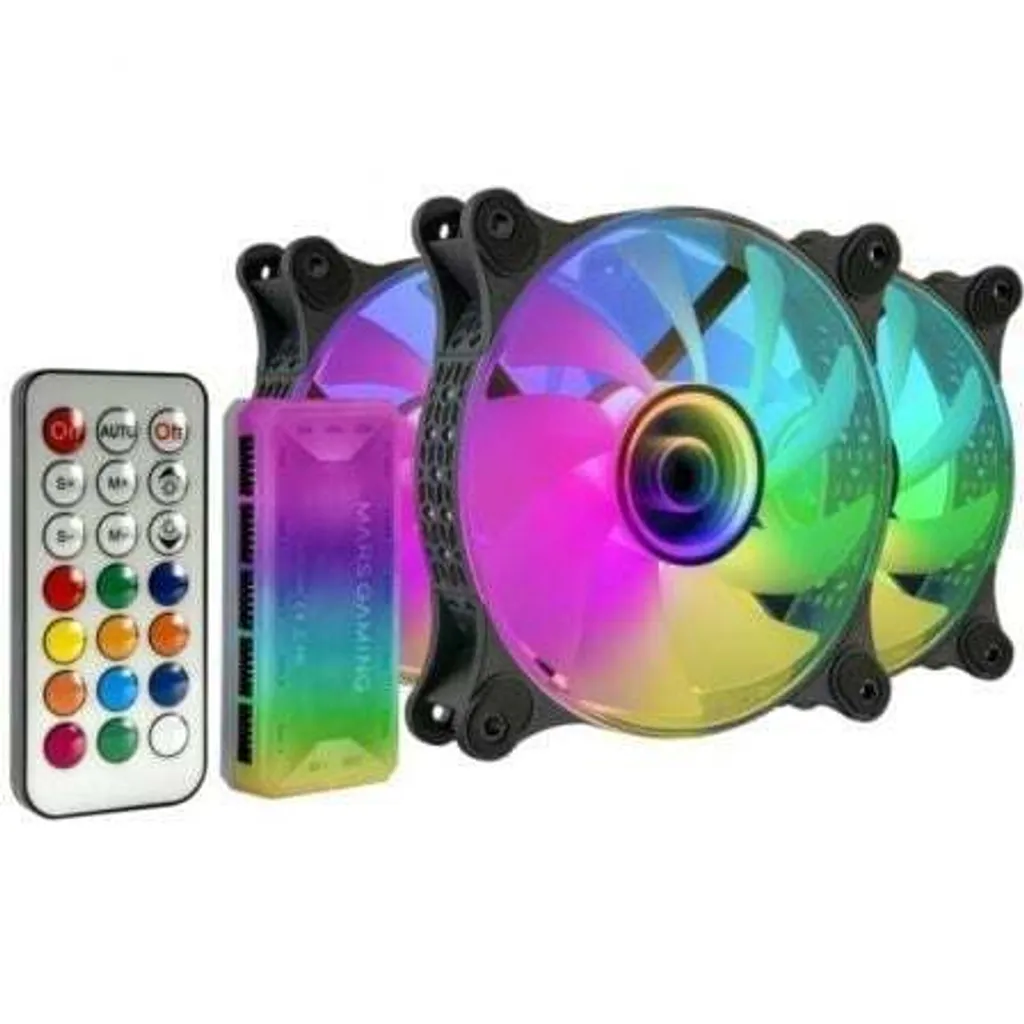 Kit Ventole Gaming ARGB Mars Gaming MF-3DKIT Nero con HUB e RF