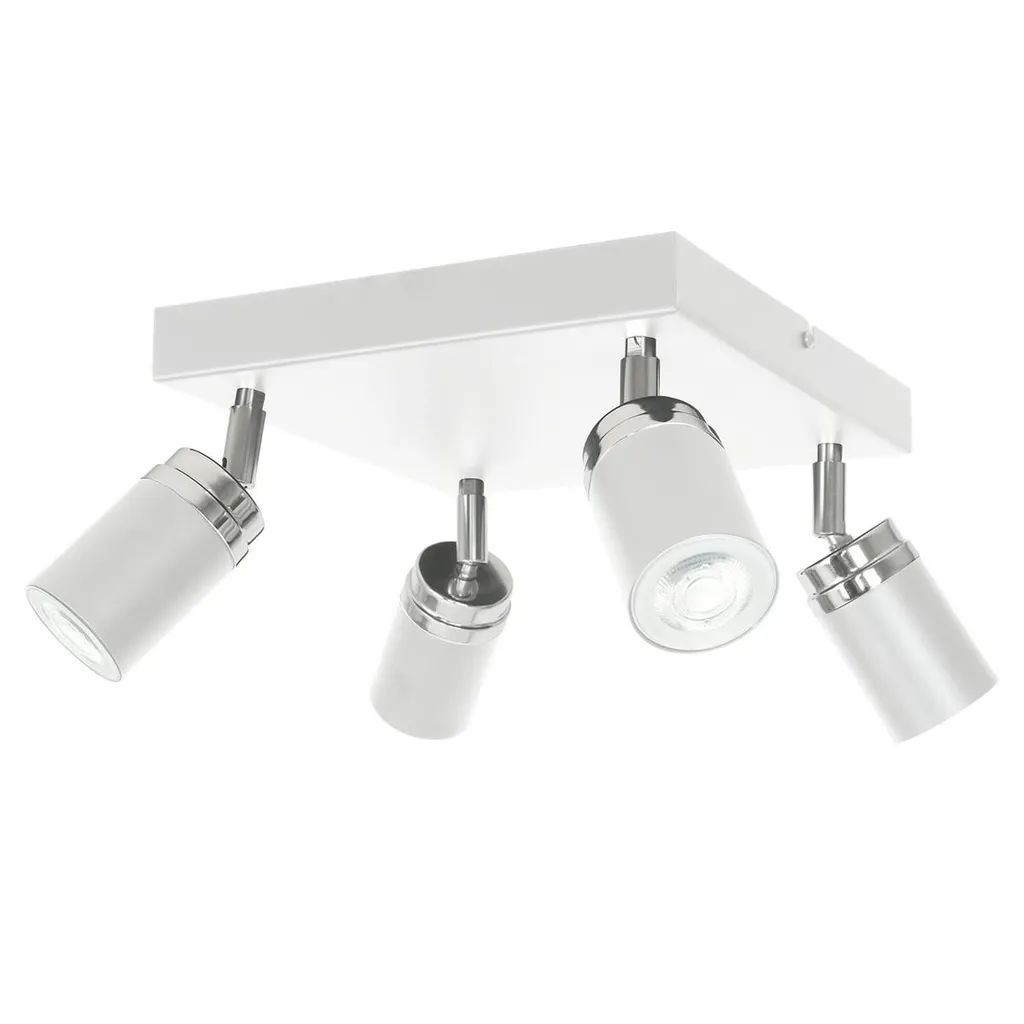 Reno x4 Plafonnier Moderne Blanc - Luminaire de Plafond Design Orientable