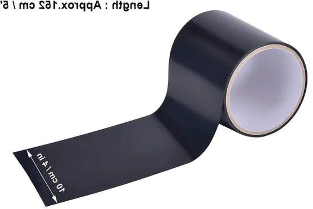 Ruban de réparation imperméable noir pour piscine et jardin - 10cm x 1.5m
