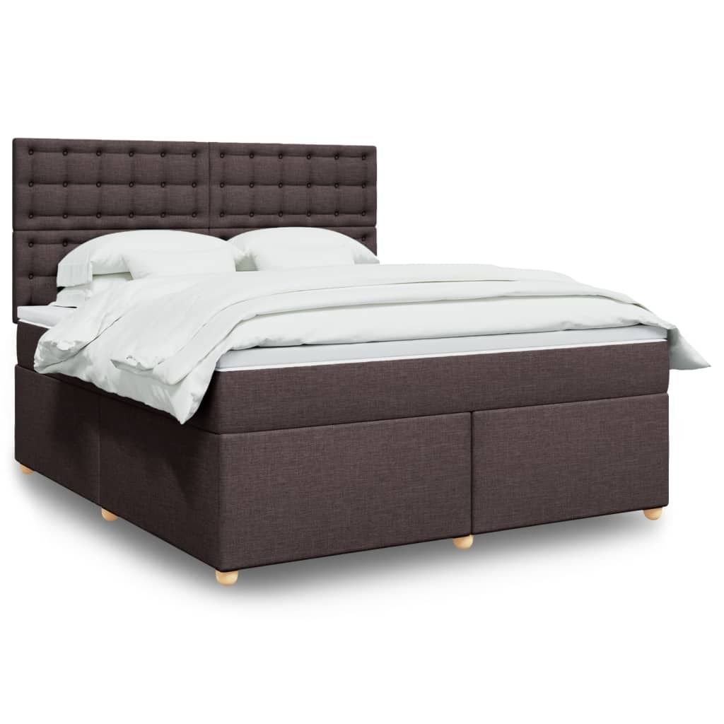 Möbel Boxspringbett mit Matratze Dunkelbraun 180x200 cm Stoff - Klassische Bettrahmen 3291376