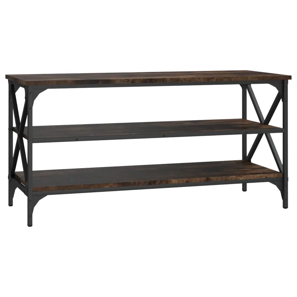 Mobile TV Rovere Fumo 100x40x50 cm SYFAX - Legno Multistrato Robusto