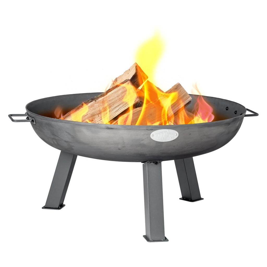 Harbour Housewares Feuerschale aus Gusseisen für Garten und Terrasse – 75 cm