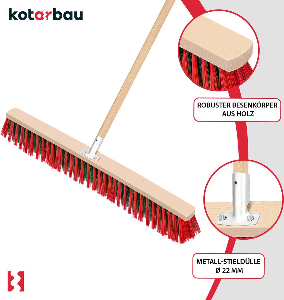 KOTARBAU® Pouliční koště 800 mm s násadou Průmyslové koště Obrázek produktu 5