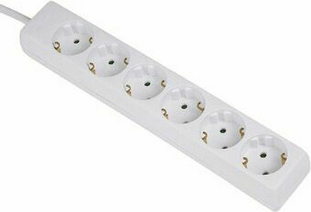 hama 30529 hama striscia di prese a 6 vie bianco Immagine del prodotto 