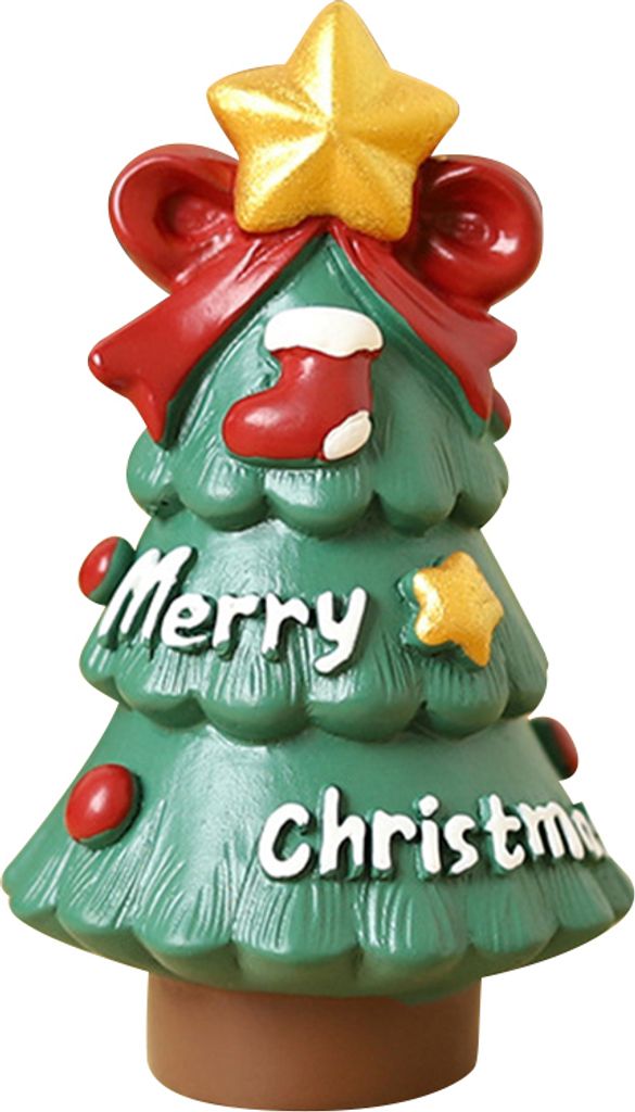 Cartoon Santa Elephant Harz Miniatur Figur Orament Home Weihnachtsdekoration-4