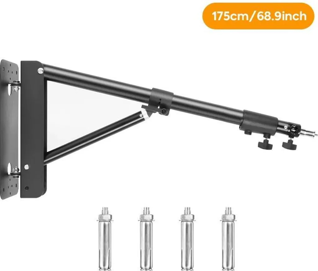 Support mural extensible et orientable bleu pour écran ou éclairage - 2