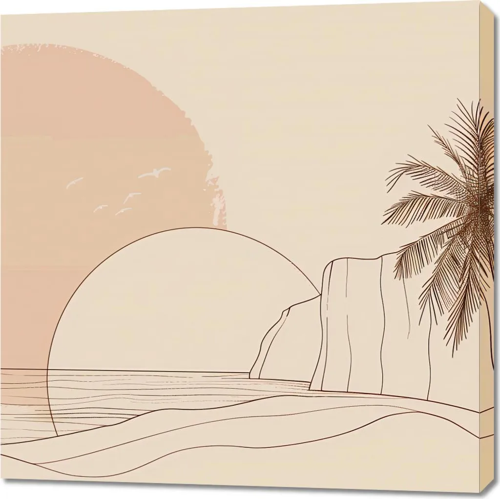 Tableau Tropical Grand Format 90x90 cm - Impression Haute Définition