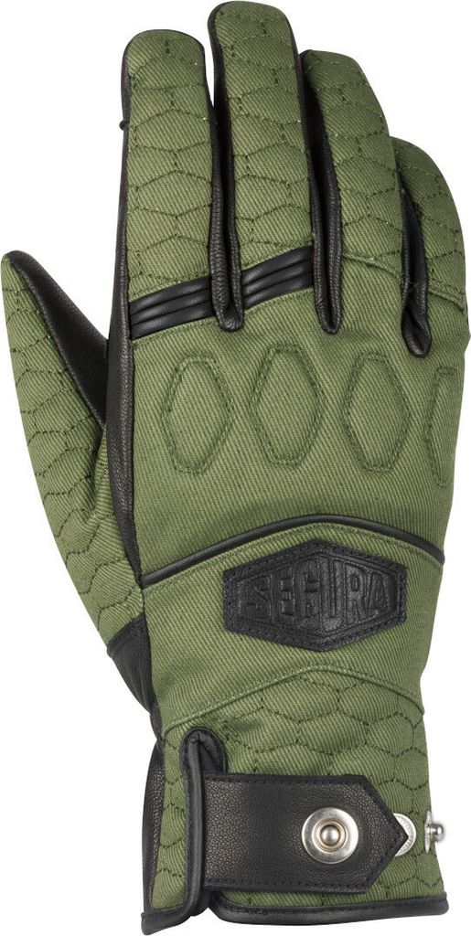 Segura Bahia wasserdichte Damen Motorrad Handschuhe, schwarz/khaki, 7 (L)