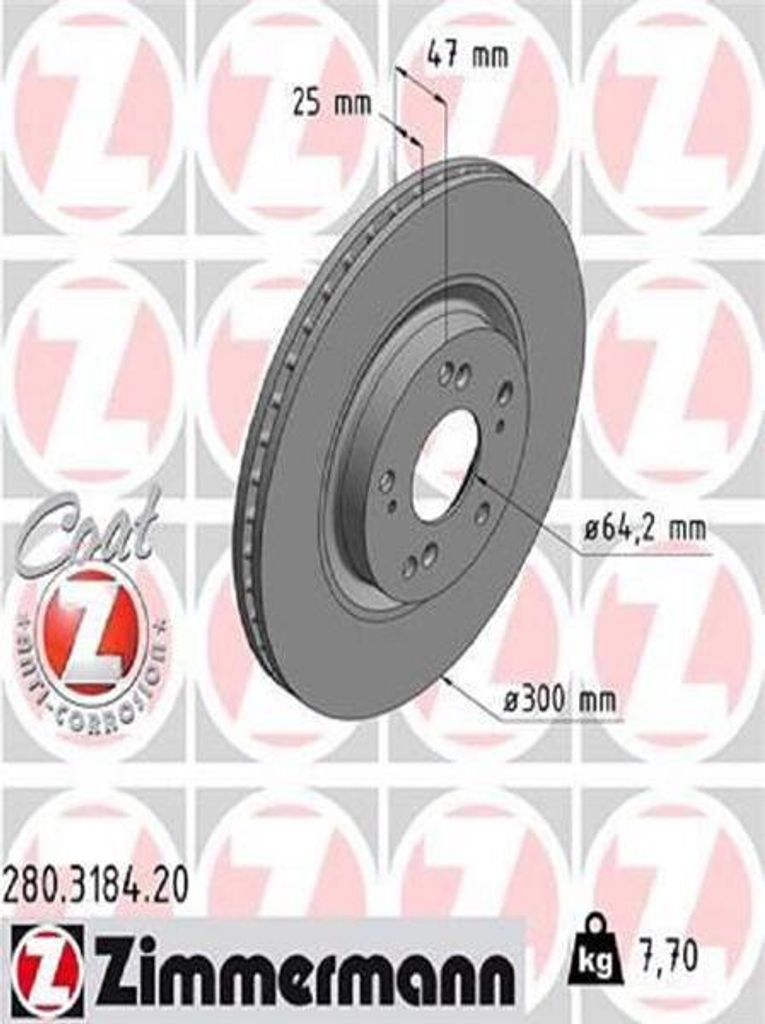 ZIMMERMANN Bremsscheibe Artikel: 280.3184.20