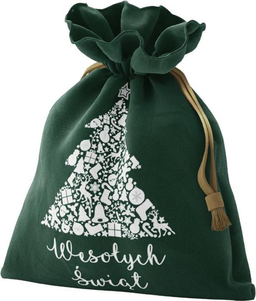 Geschenktasche - Grün - 30x45cm - Wiederverwendbar - Weihnachtsgeschenk
