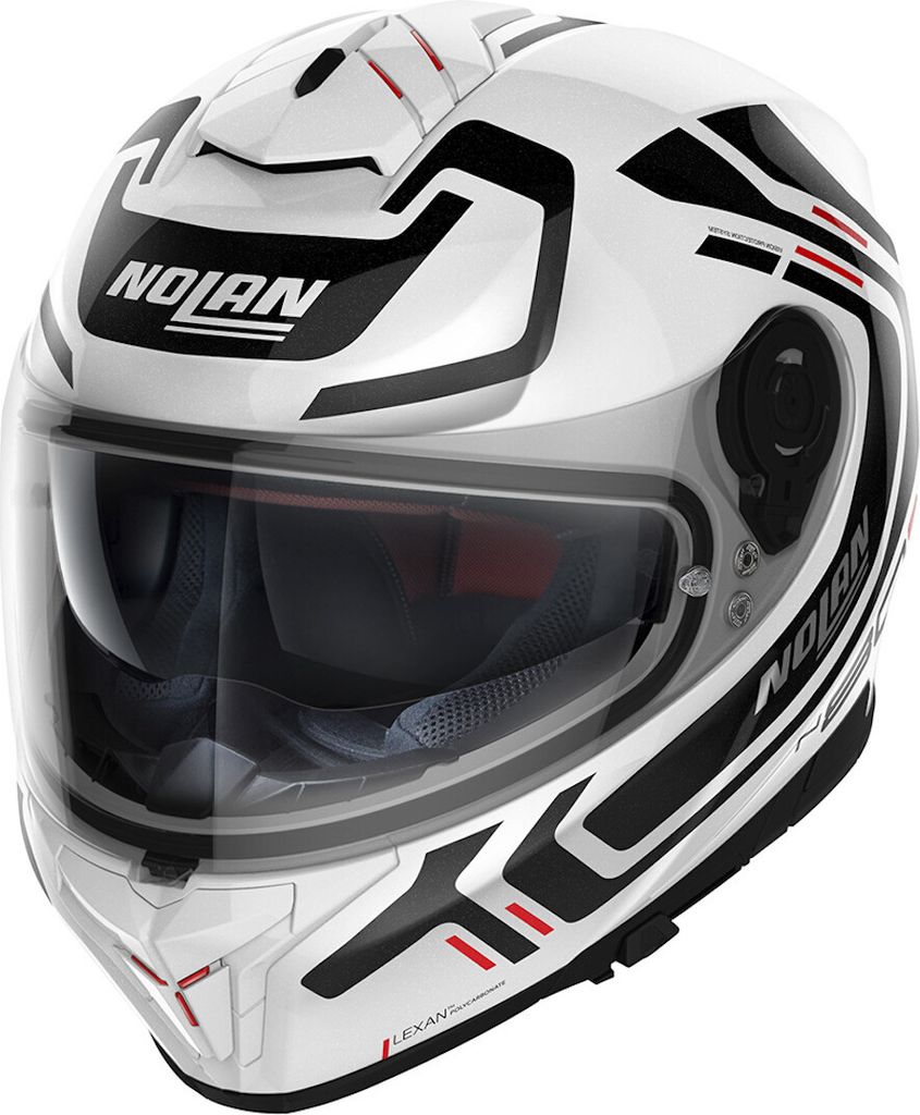 Nolan N80-8 Ally N-Com Helm, weiß/schwarz, XXS (53/54)
