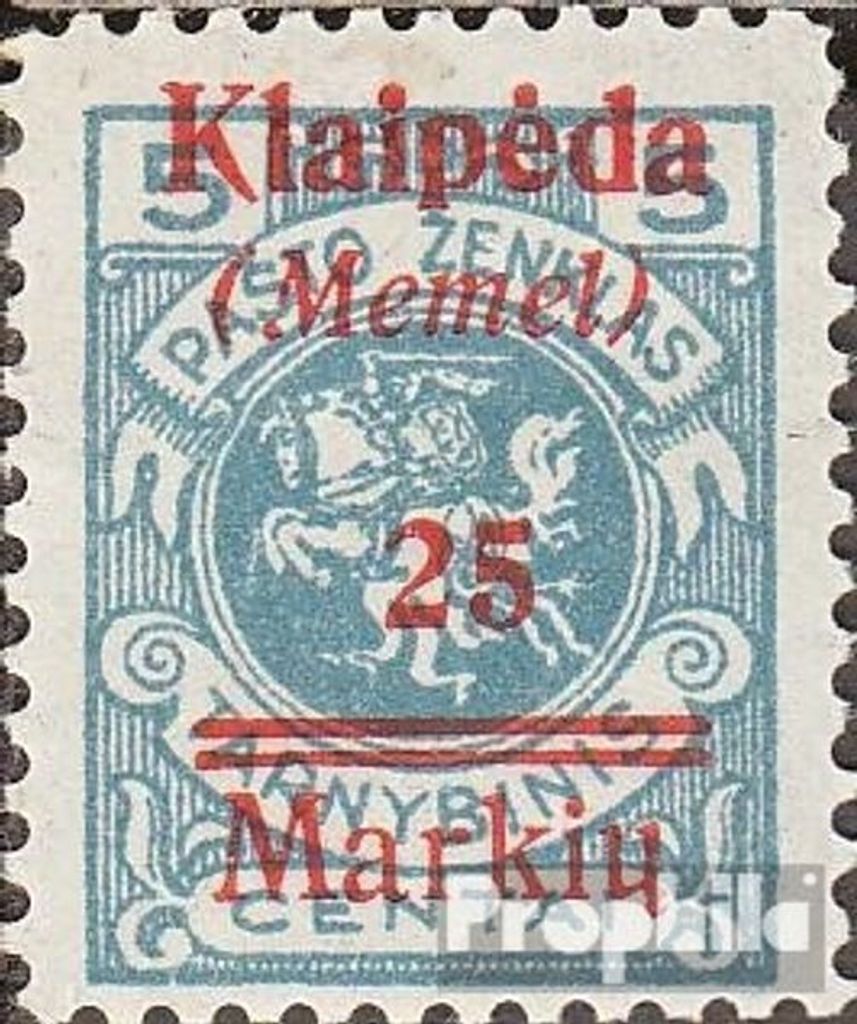 Briefmarken Memelgebiet 1922 Mi 130 mit Falz Klaipeda