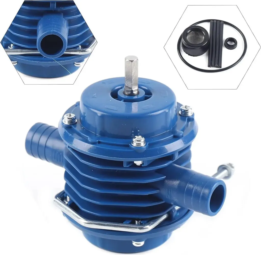Mini pompe à eau pour perceuse électrique auto-amorçante - Bleue
