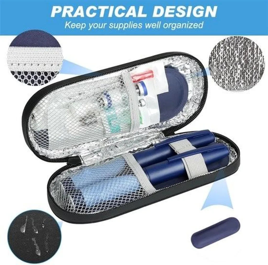 Glacière à insuline de voyage portable noire pour usage quotidien - 4