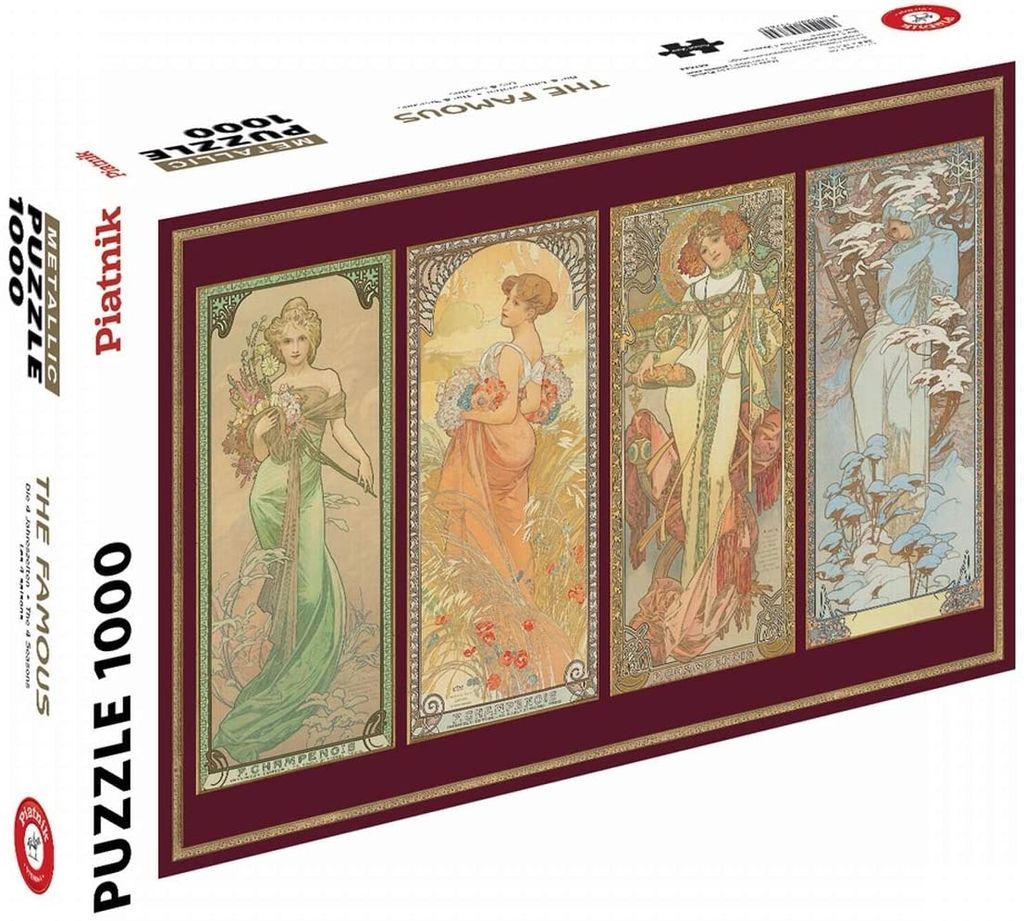 Mucha: Die 4 Jahreszeiten - METALLIC