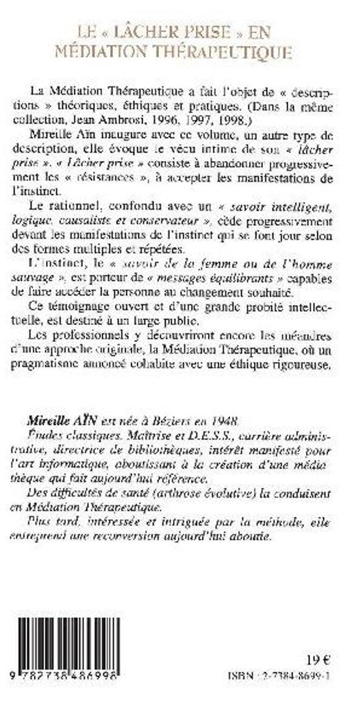 Le " Lâcher Prise " En Médiation Thérapeutique