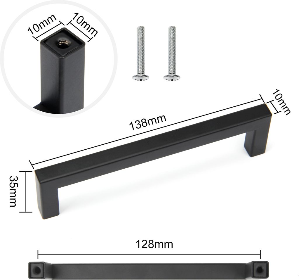 Yorbay 10 Stück Edelstahl Möbelgriffe 128mm , Produktbild 3