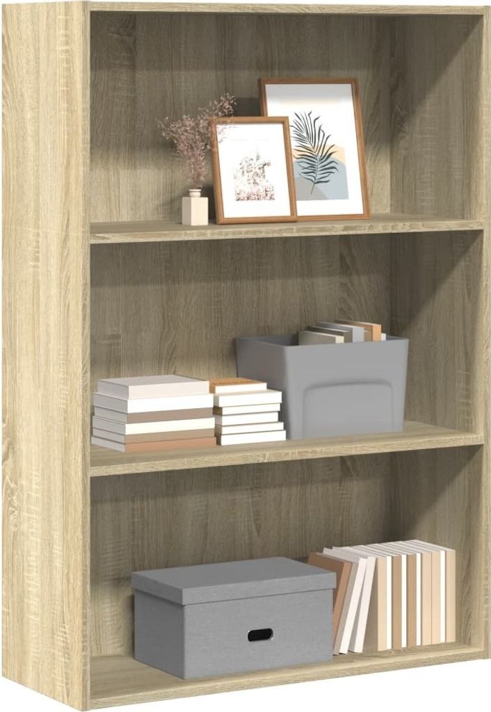 Bücherregal Sonoma-Eiche 80x30x114 cm Holzwerkstoff - Bücherregale modernem Design 93168548