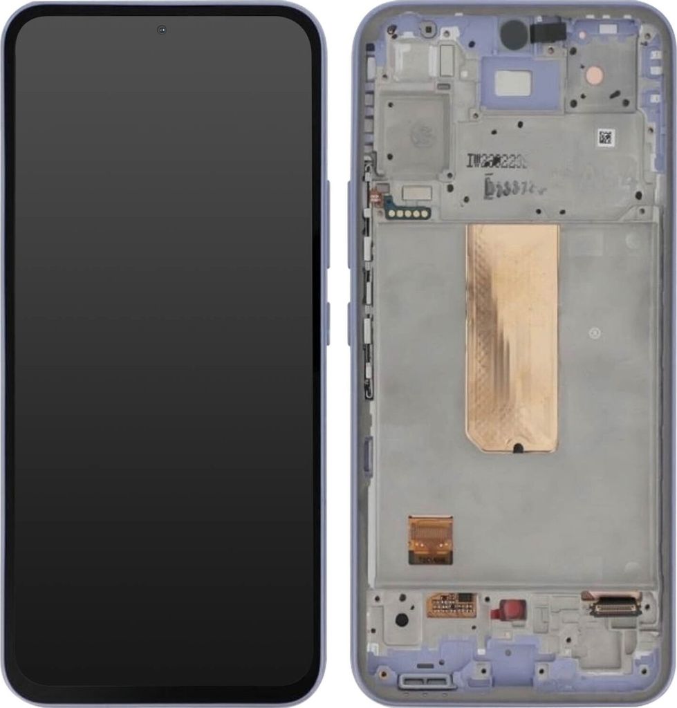 Samsung, LCD Bildschirm Original Touchscreen + Gehäuse – Awesome Violet für Samsung A54 5G, Lavendel