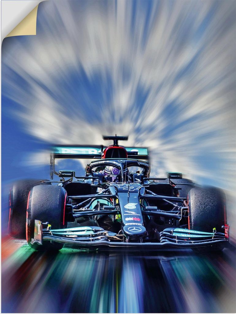 ARTland Wandbild, selbstklebend Lewis Hamilton #44 Größe: 60x80 cm