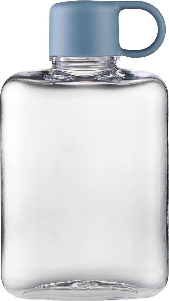 Wasserbecher 360/500 ml, flache Wasserflasche, BPA-frei, tragbarer Wasserbehälter im Taschenformat, transparentes Trinkgeschirr