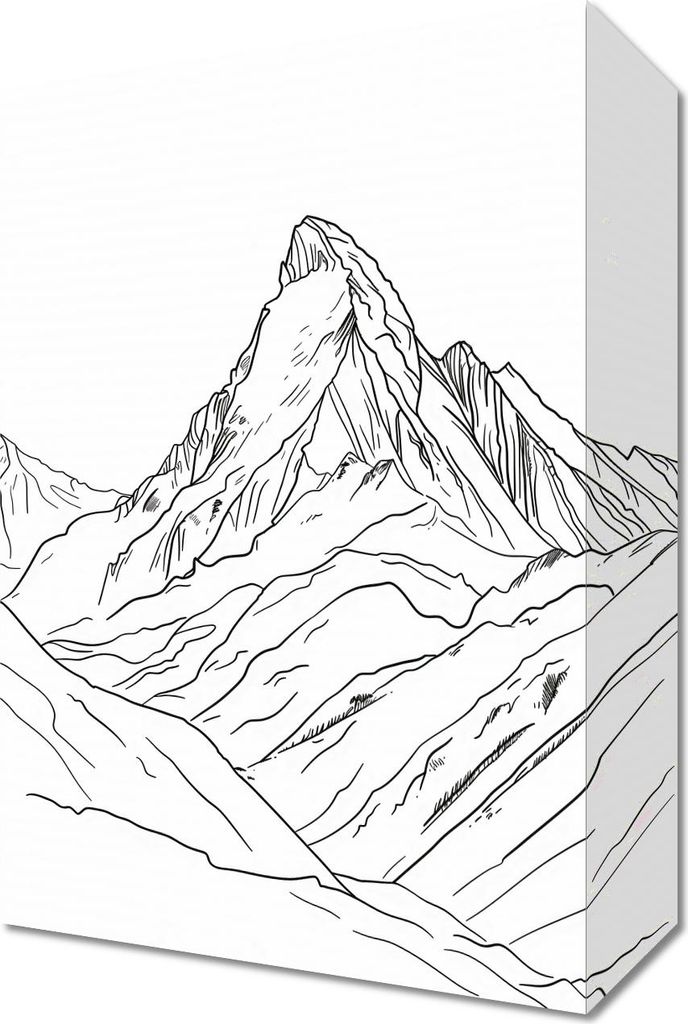 Bild 20x30cm Bergskizze