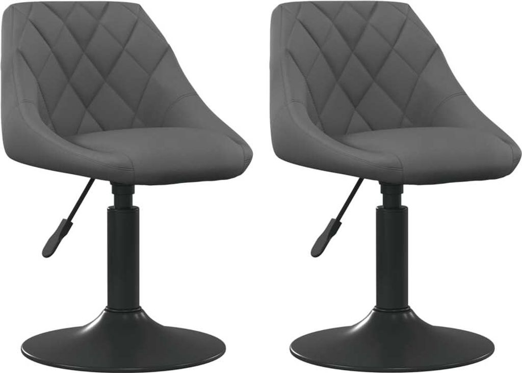 "2026 MODERNE" Esszimmerstühle 2er Sets, Küchenstühle - multifunktional& Moderne - Drehbar Dunkelgrau Samt - Wohnzimmerstuhl CC8114151
