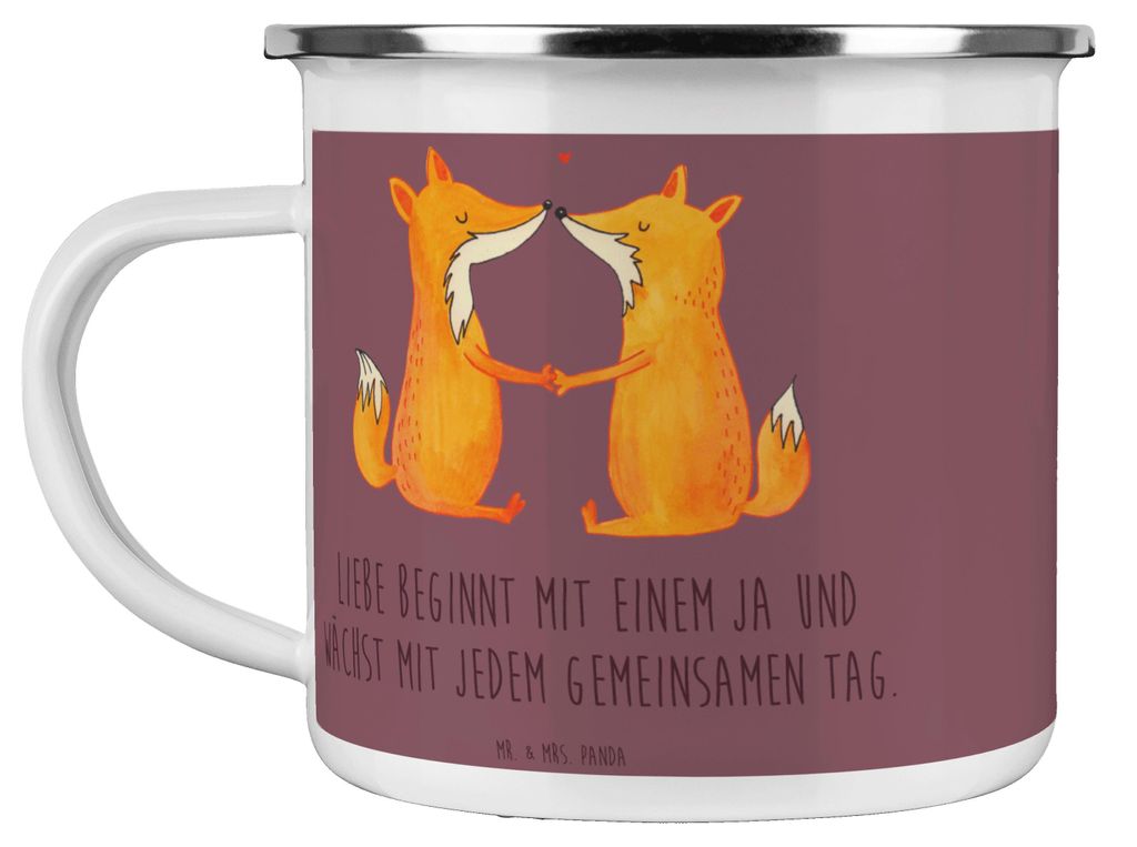 Mr. & Mrs. Panda Teetasse Hochzeit Liebe - Kaffa Coffee - Geschenk, Ceremonie, Hochzeitstag, Emaille Tasse, Becher, Heirat, Geschenke, Pott, Teebec...