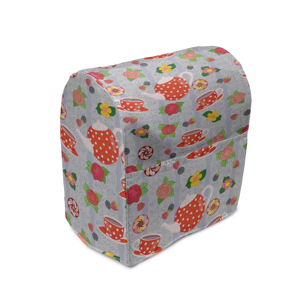 ABAKUHAUS Housse de Blender Théières Roses - Couvercle de Protection 36cm