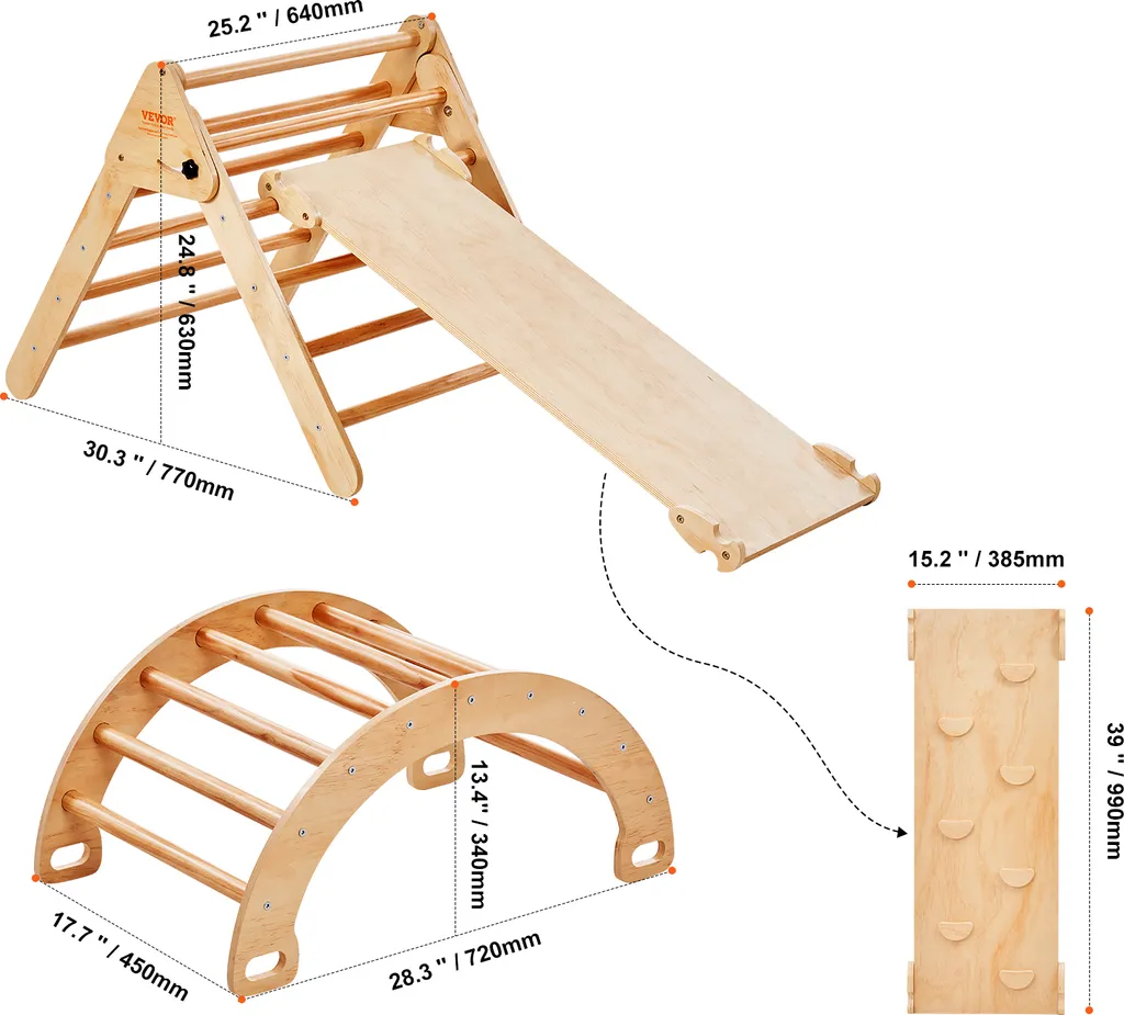 Triangle d'Escalade avec Rampe : Solution Jeux Intérieurs sans Écran - 8