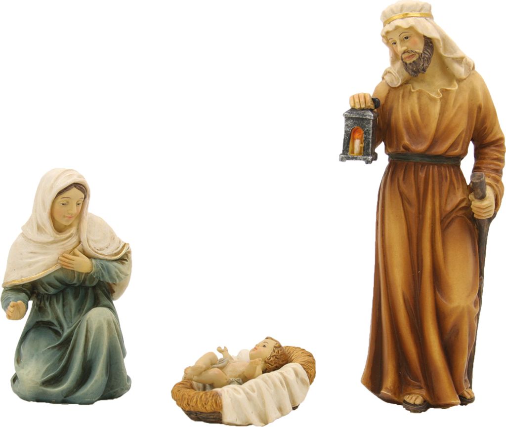 4x FADEDA Heilige Familie orientalisch / Höhe:24 cm / handbemalt / detailgetreue Krippen Figuren - Weihnachten Tisch Dekoration Krippe Zubehör