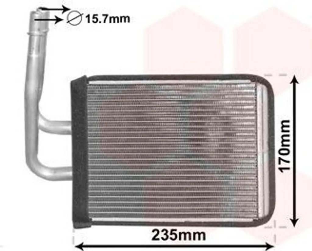 Radiateur de Chauffage Habitacle VAN WEZEL pour MAZDA 6 Berline et CX-7