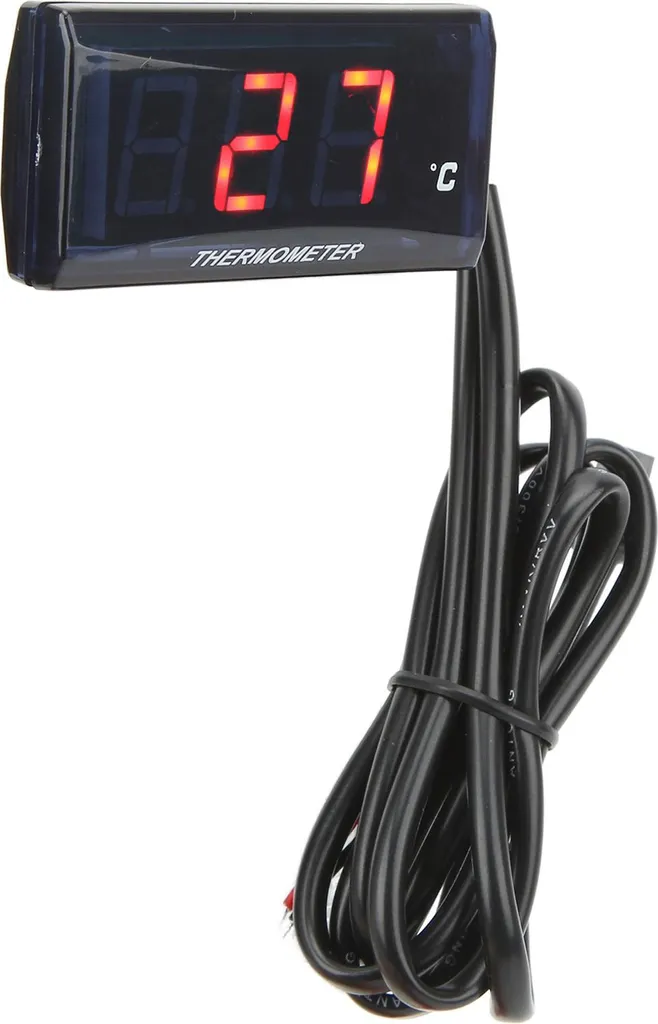 Indicatore Temperatura Acqua Moto LCD Rosso 12V con Sensore 22mm