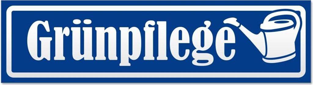 Kiwistar Grünpflege mit Gießkannen invertiert Magnetschild Schild magnetisch - 45cm Verkehrsblau - Magnetfolie für Auto PKW Kfz