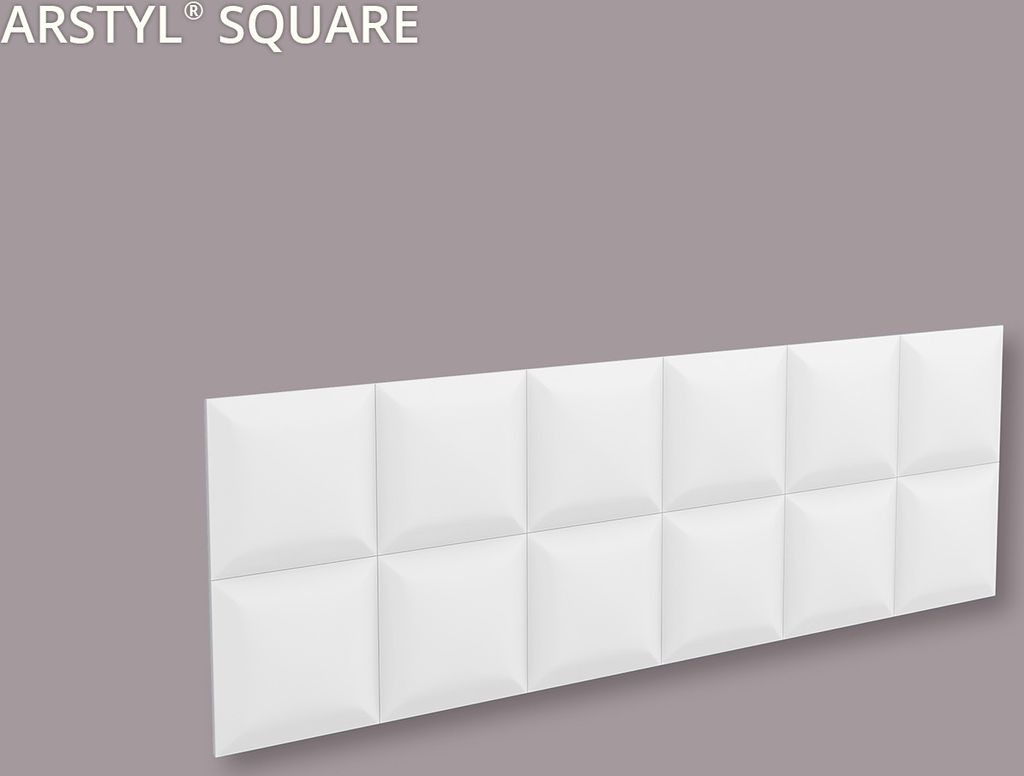 3D Wandpaneel NMC SQUARE ARSTYL Noel Marquet Wandpaneel Zierelement Modernes Design weiß