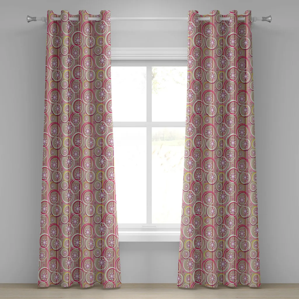 Tenda Moderna ABAKUHAUS Viola Rosa Tan 280x175 cm | Facile Montaggio