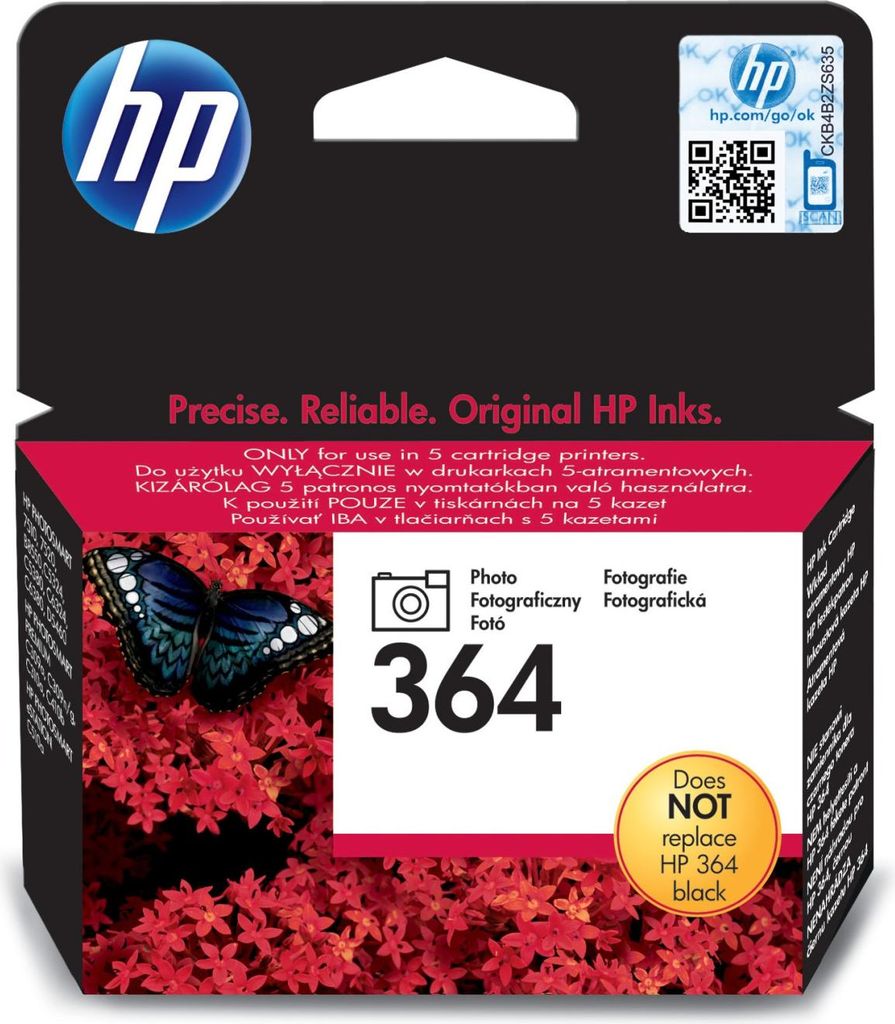HP 364 CB317EE ABE Photo Original Ink Cartridge Cartuccia Immagine del prodotto 