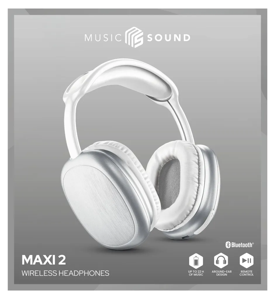 Casque Bluetooth Cellularline MAXI 2 BTHEADBMSMAXI2W Blanc avec Micro