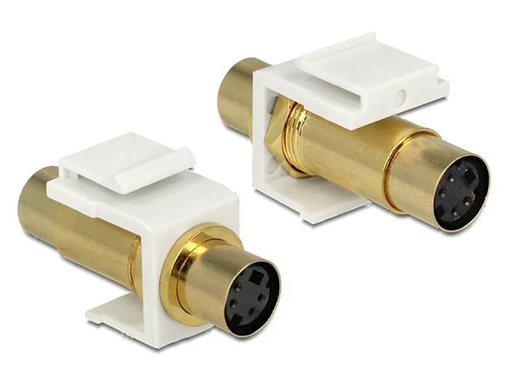Module Keystone S-Vidéo Mini-DIN 4 broches avec contacts plaqués or 24k