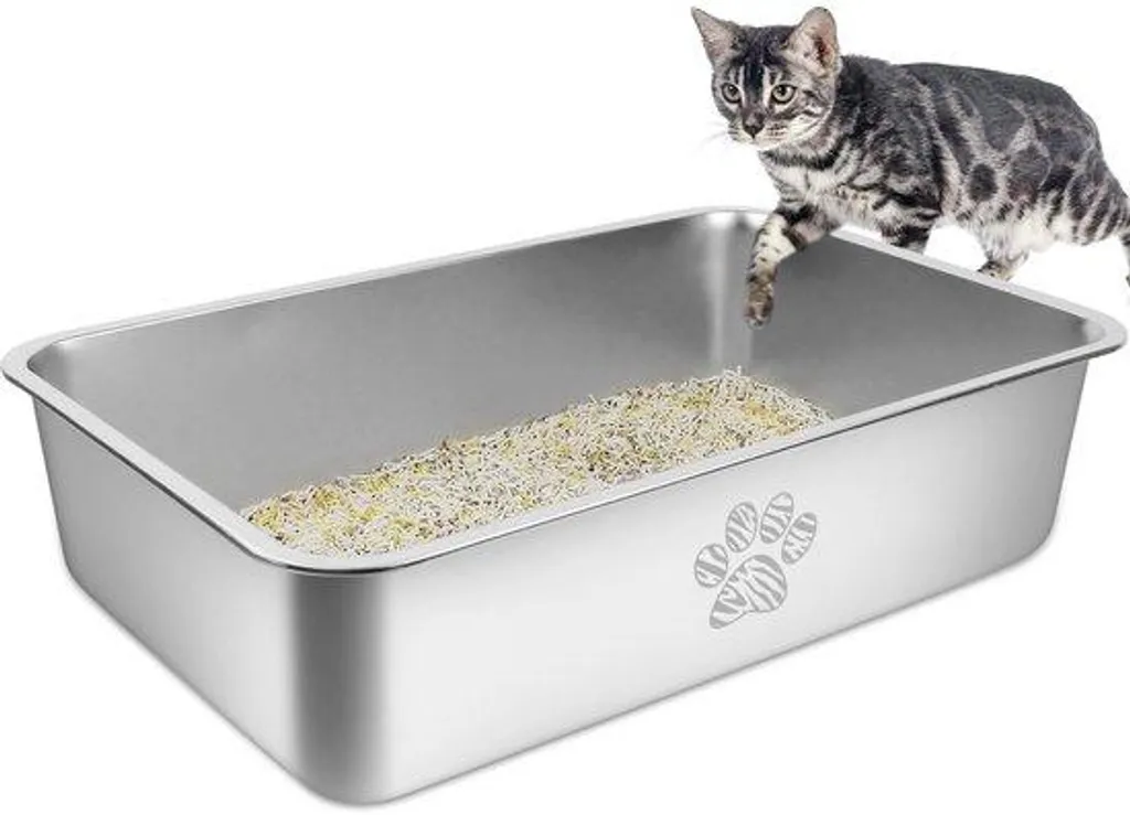 Cage pour chat inox 59x39x15 cm idéale pour le repos et l'hygiène