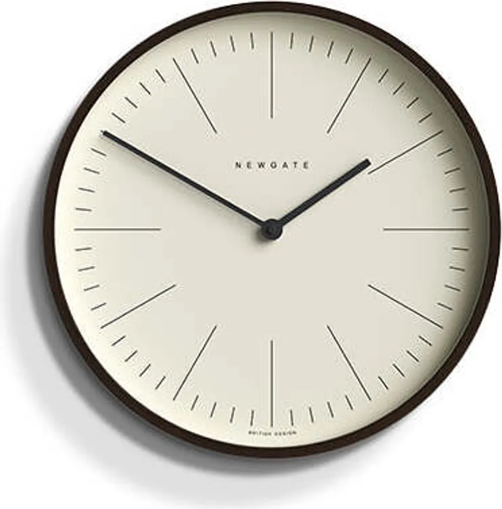 Horloge murale 28 cm en bois véritable Newgate Mr Clarke cadran Marker