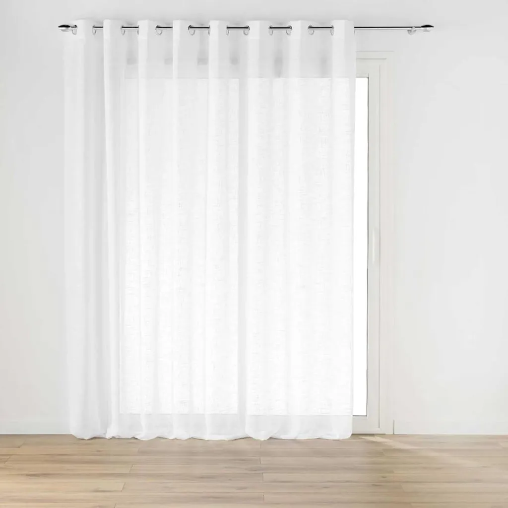 Rideaux Haltona en Polycoton Blanc - Linge de Maison Haut de Gamme