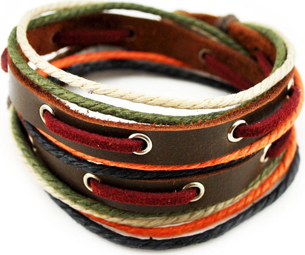 axy Armband Lederarmband Wickelarmband Echtlederarmband für Herren Damen Männer Jungen Armschmuck TWIC11