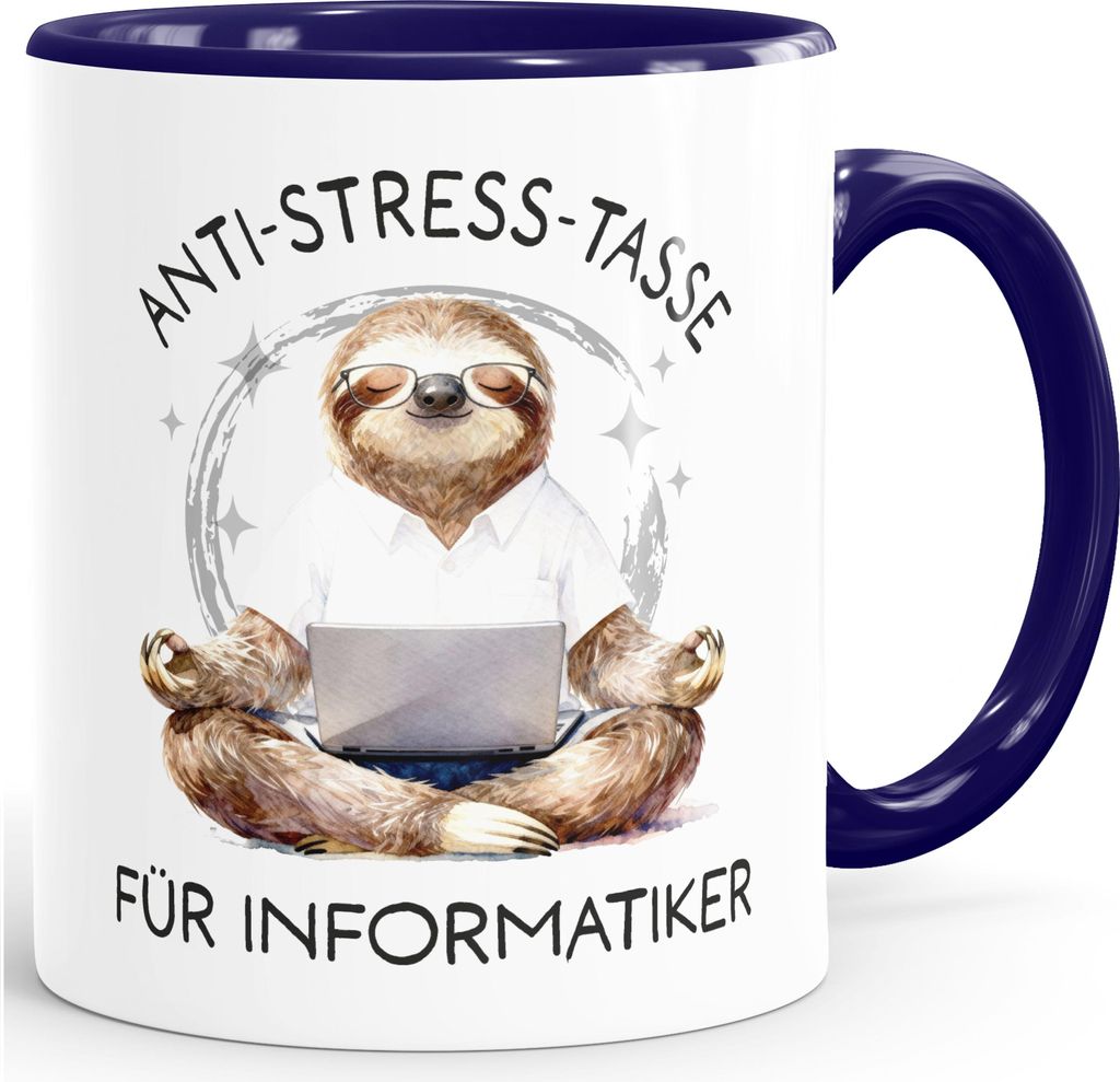 Kaffee-Tasse Faultier Design Geschenkidee {styleVariationName} Anti Stress Bürotasse Spruch Lustig Arbeit Job Berufe SpecialMe