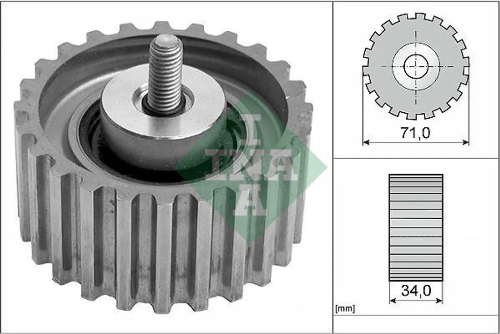 Rouleau de guidage INA 532044110 haute résistance pour moteur utilitaire