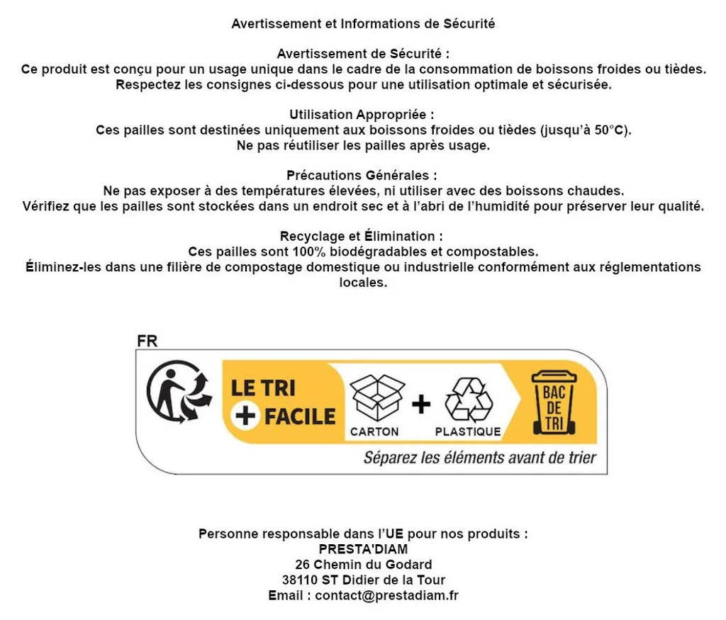 Paille en Marc de Café 21 cm - 100% Biosourcée et Rigide - Boîte de 400 - 4