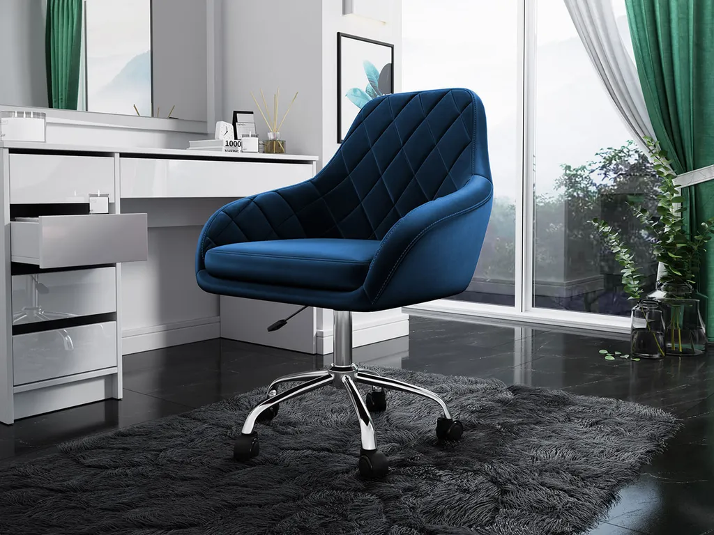 Sedia Ufficio Moderna UNNA 1 Blu | Design Essenziale e Funzionale - 1